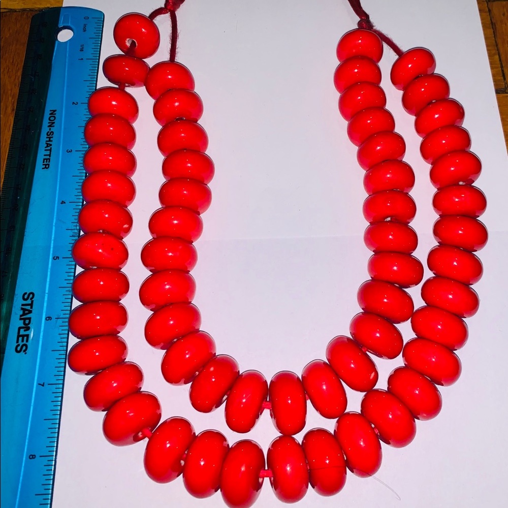 Red Statement Necklace - image 3